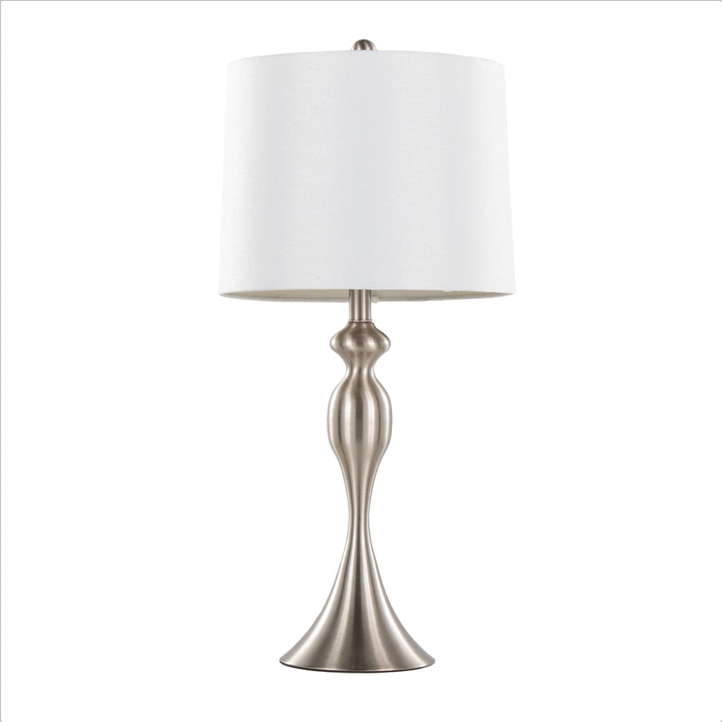 Ashland Contemporary Table Lamp Set with Double-Layer Shade - Multiple Colors