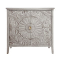 Light Gray 2 Door Cabinet with Adjustable Shelf - Bedroom Storage