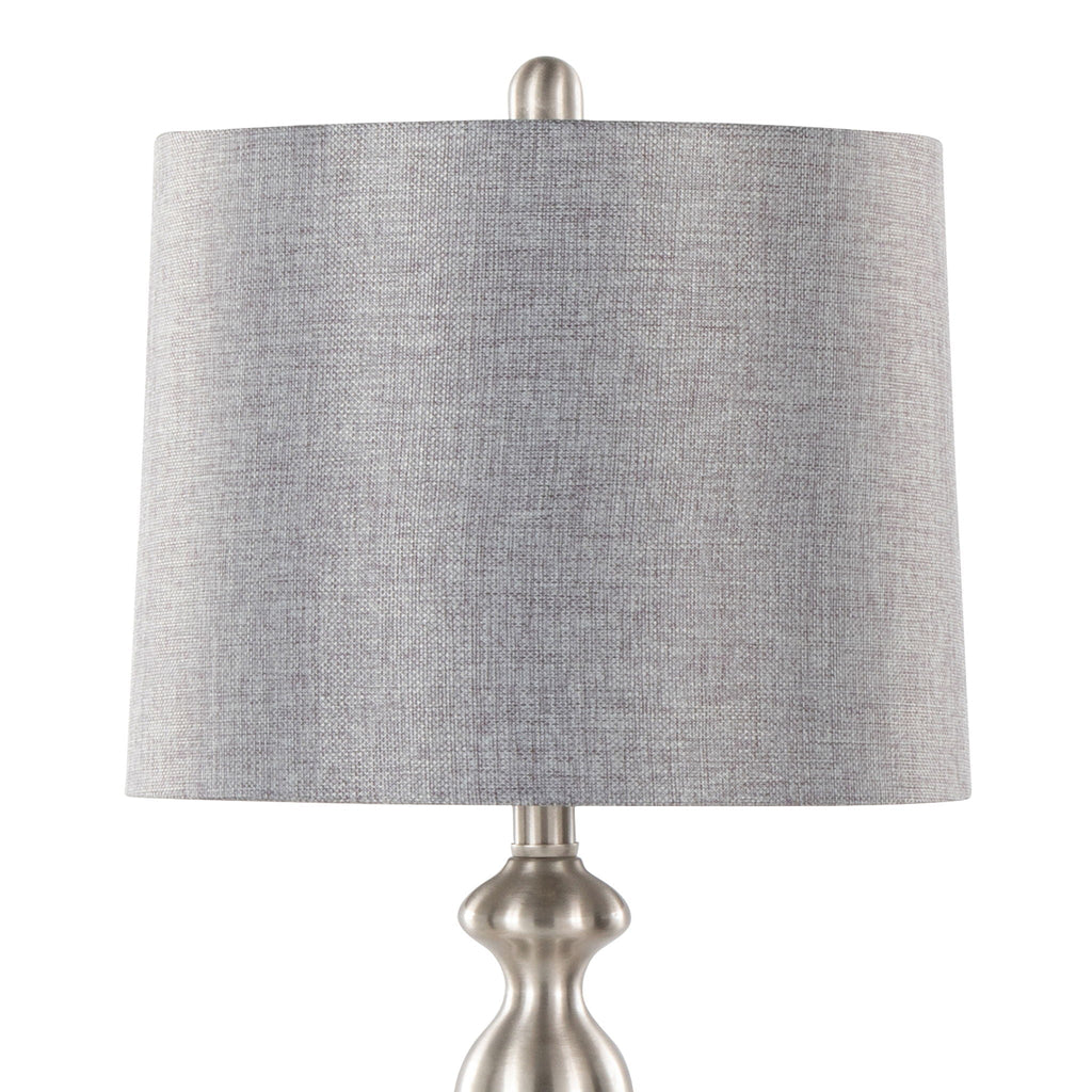 Ashland Contemporary Table Lamp Set with Double-Layer Shade - Multiple Colors