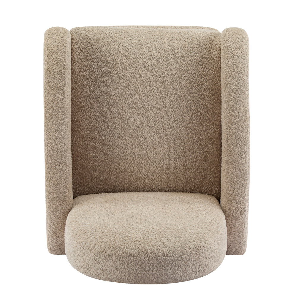 360 Swivel and Glider Recliner Chair with Solid Wood Base - Almond