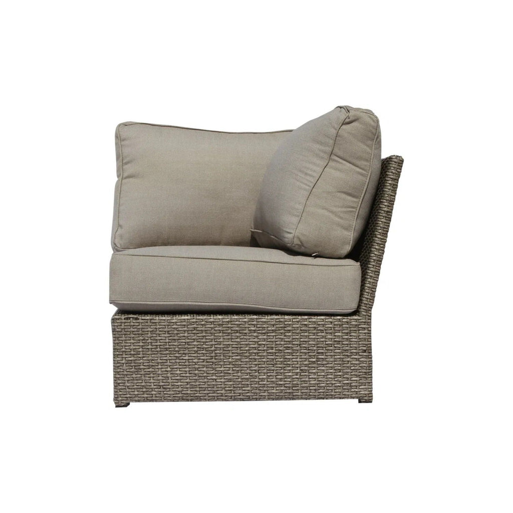 Modern Patio Wicker Loveseat with Cushions - Dark Brown or Gray