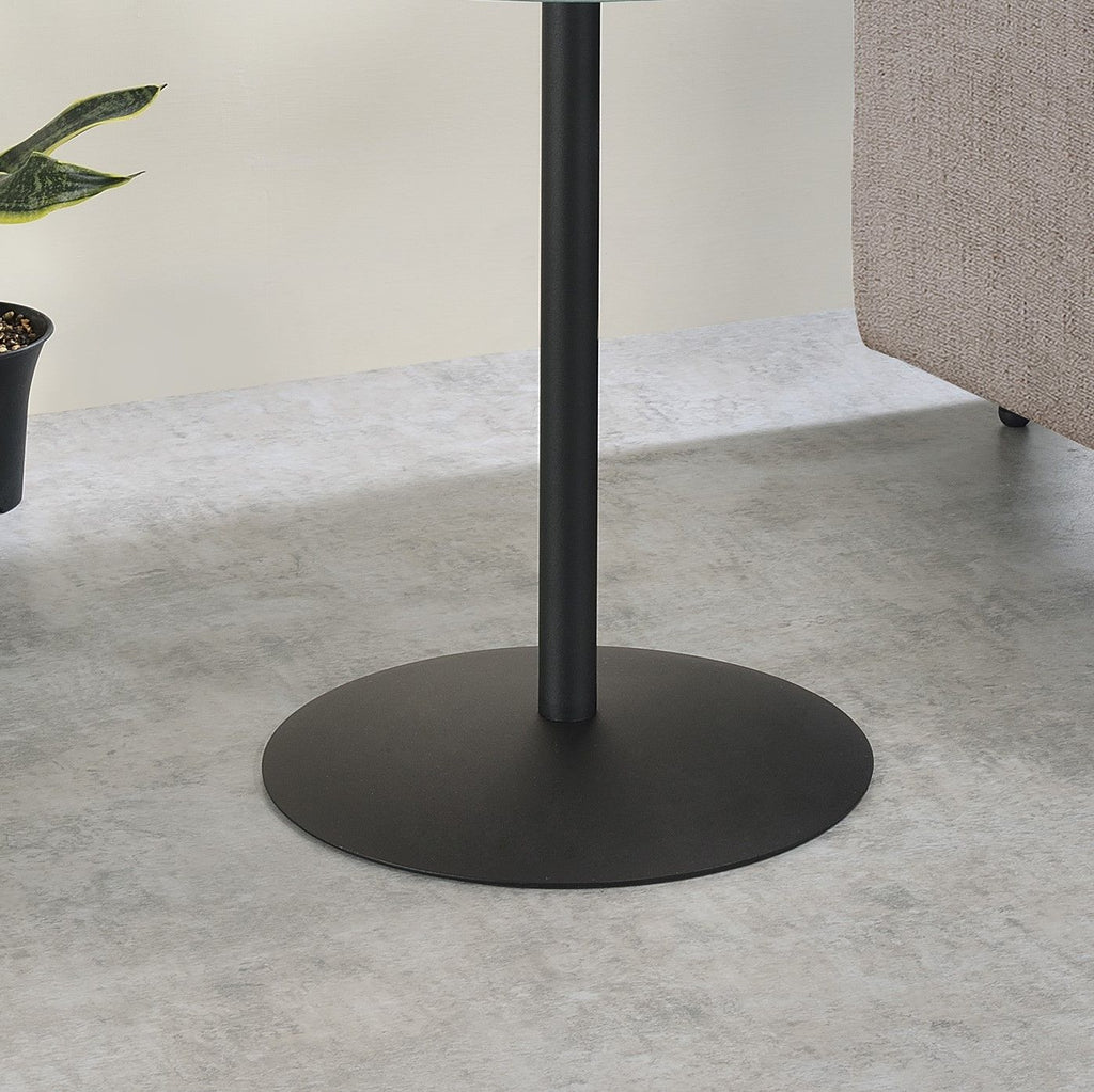 Marble Textured Top End Table - Circa Collection - White, Black, Gray