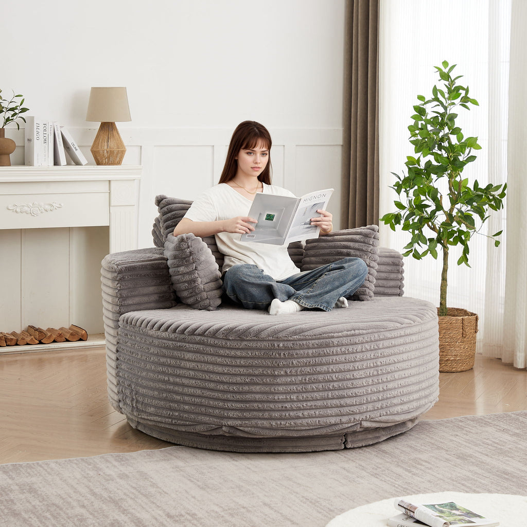 Swivel Sleeper Chair with Supportive Pillow and 360° Base - Multiple Colors