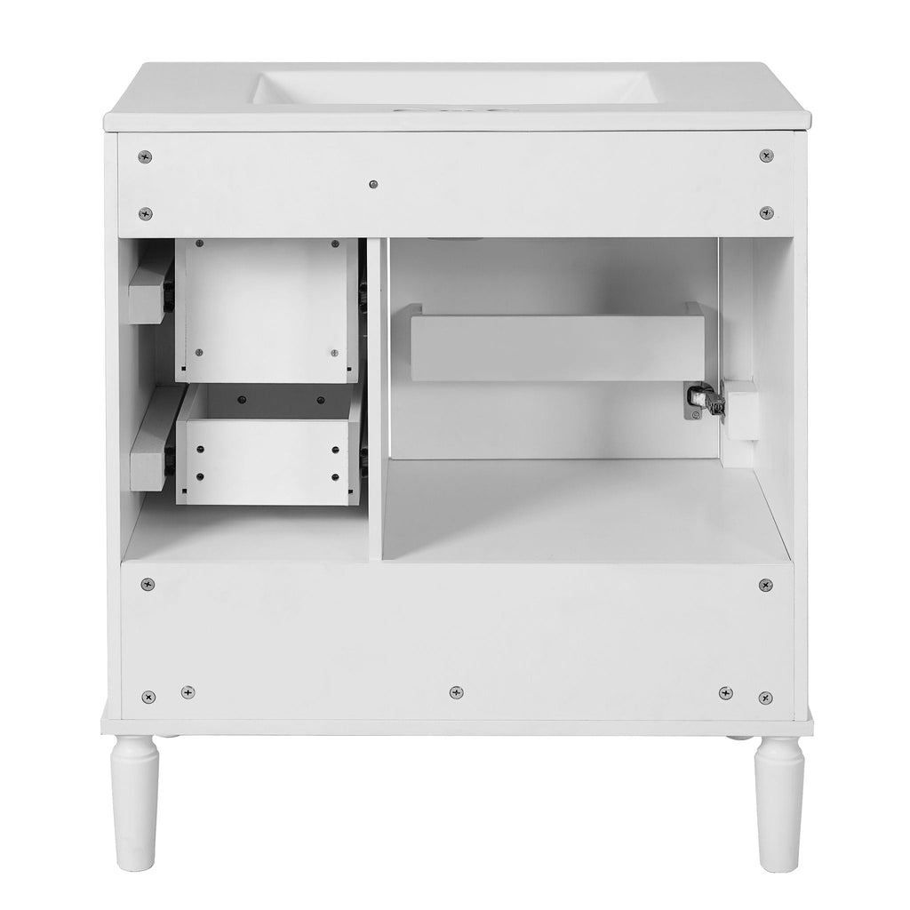 Traditional Bathroom Vanity Set with Soft Close Doors - Multiple Colors