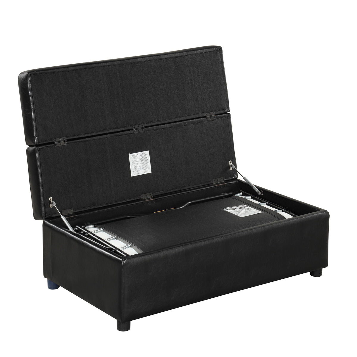 Twin Size Folding Ottoman Sleeper Bed with Mattress - Light Brown, Black, Dark Gray, White