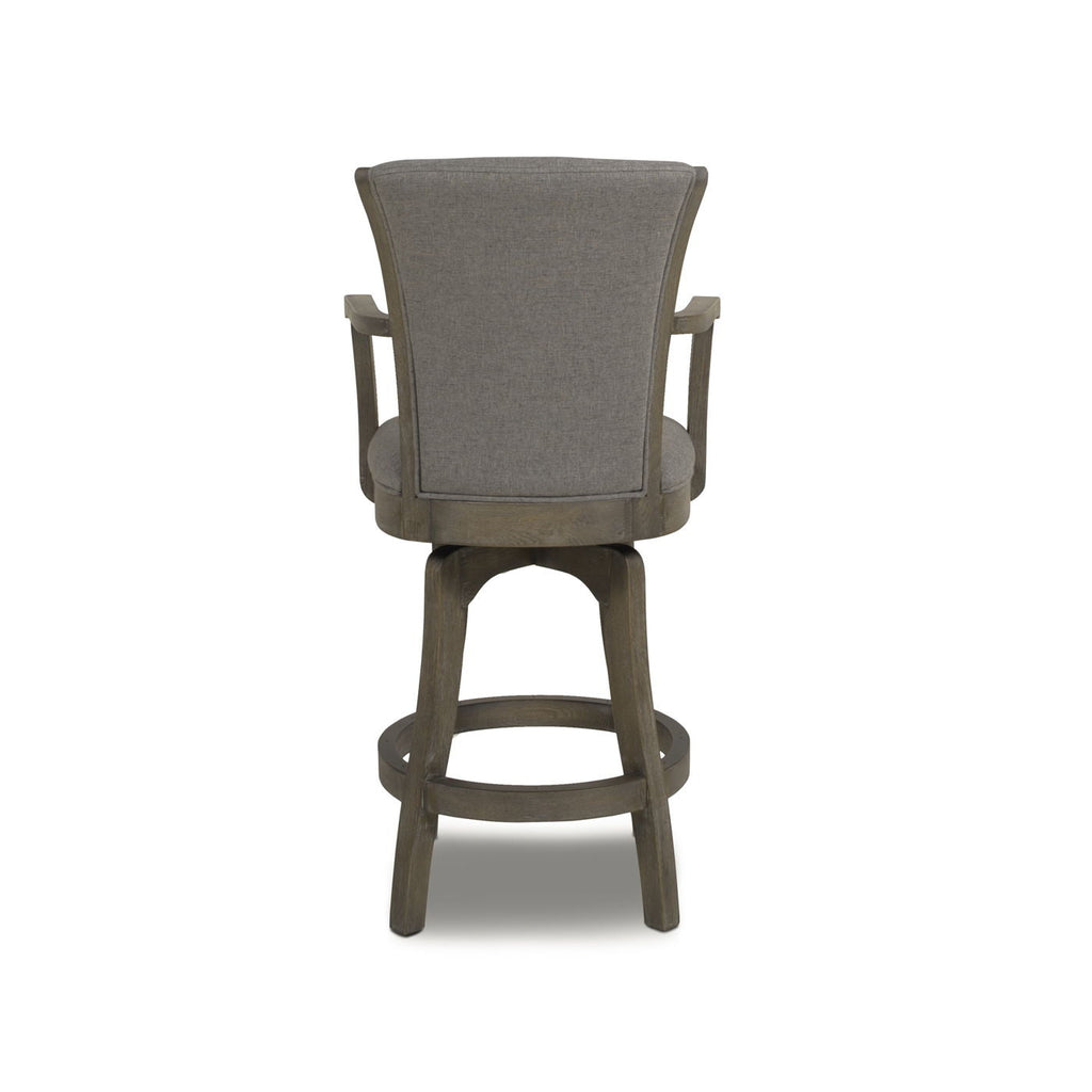 Swivel Counter Height Bar Stool with High Backrest and Solid Hardwood - Multiple Colors