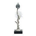 Aluminum Candle Holder with Marble Stand - Pearl Silver or Gold