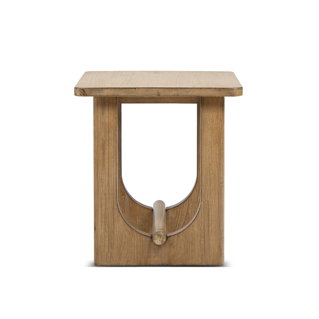 22" Square Side Table with Reclaimed Pine Wood - Antique