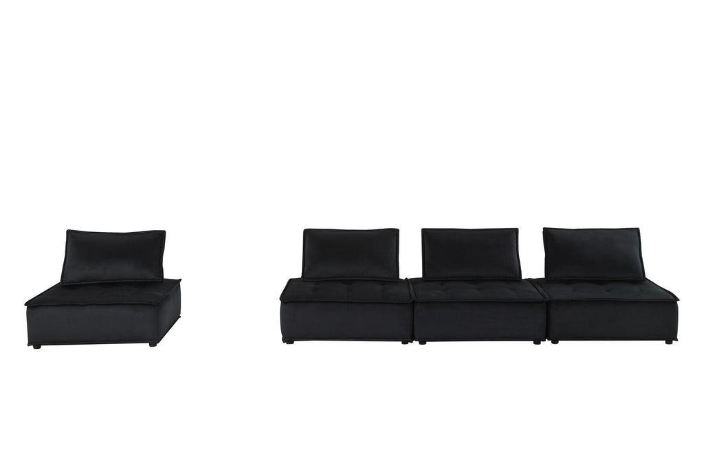 Anna Soft Modular Sectional Sofa with Modern Comfort - Black or Gray