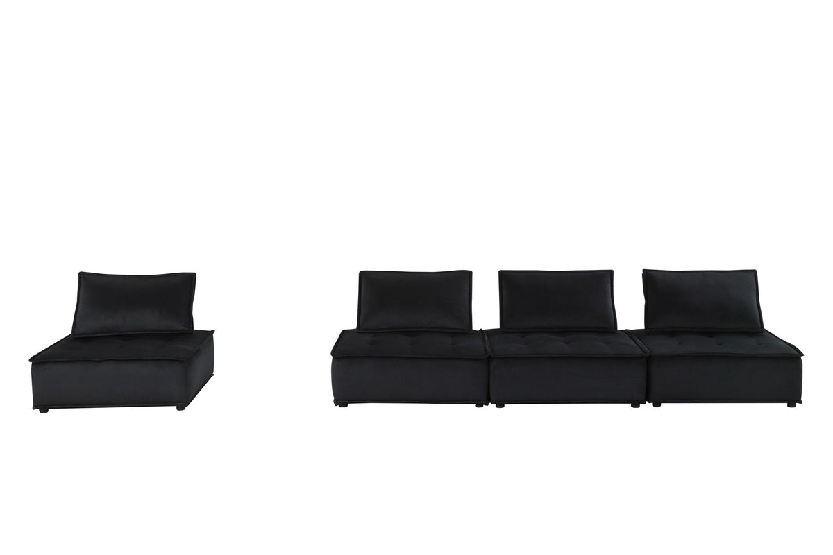 Anna Soft Modular Sectional Sofa with Modern Comfort - Black or Gray