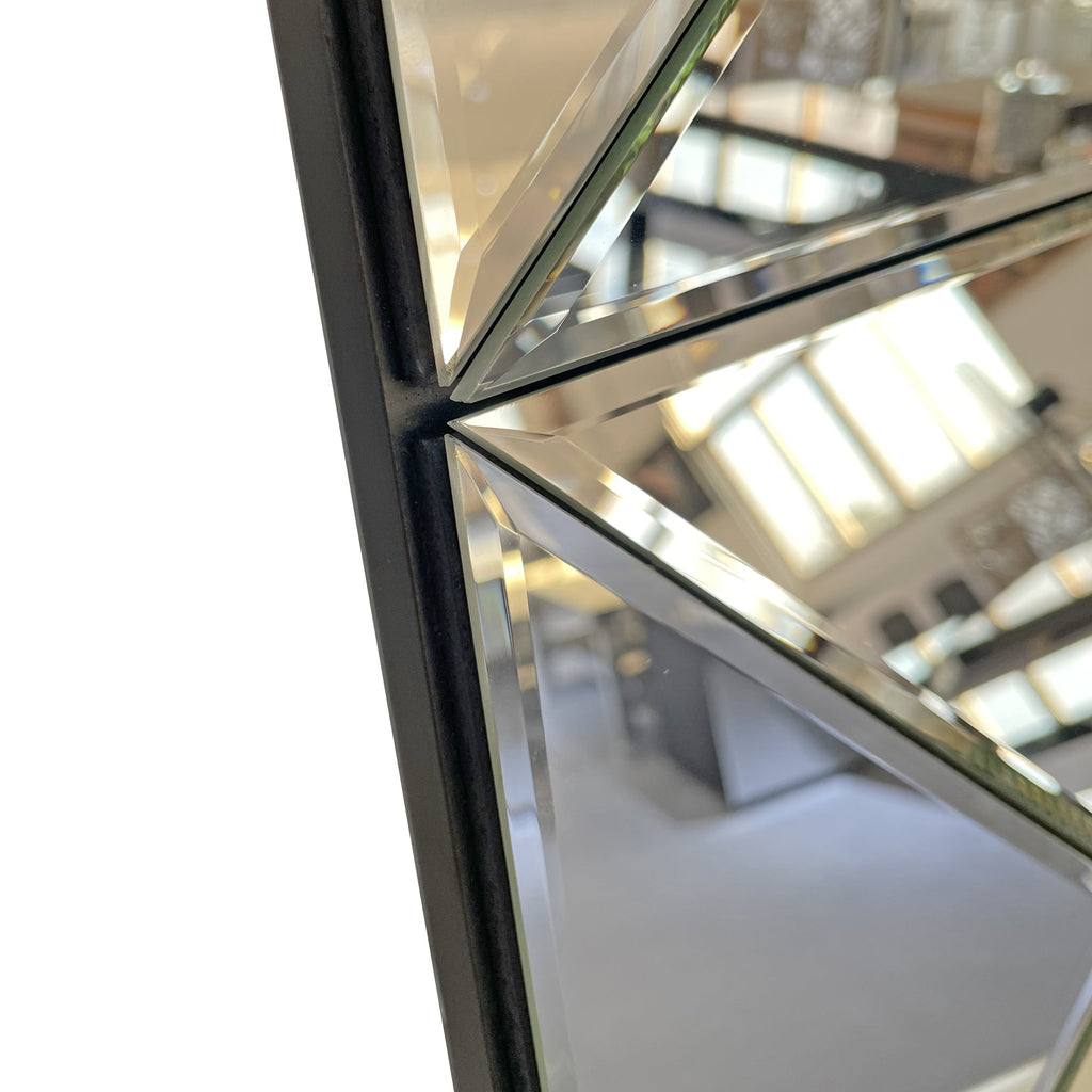 3D Mirror Wall Decor with Beveled Glass - 31.5"