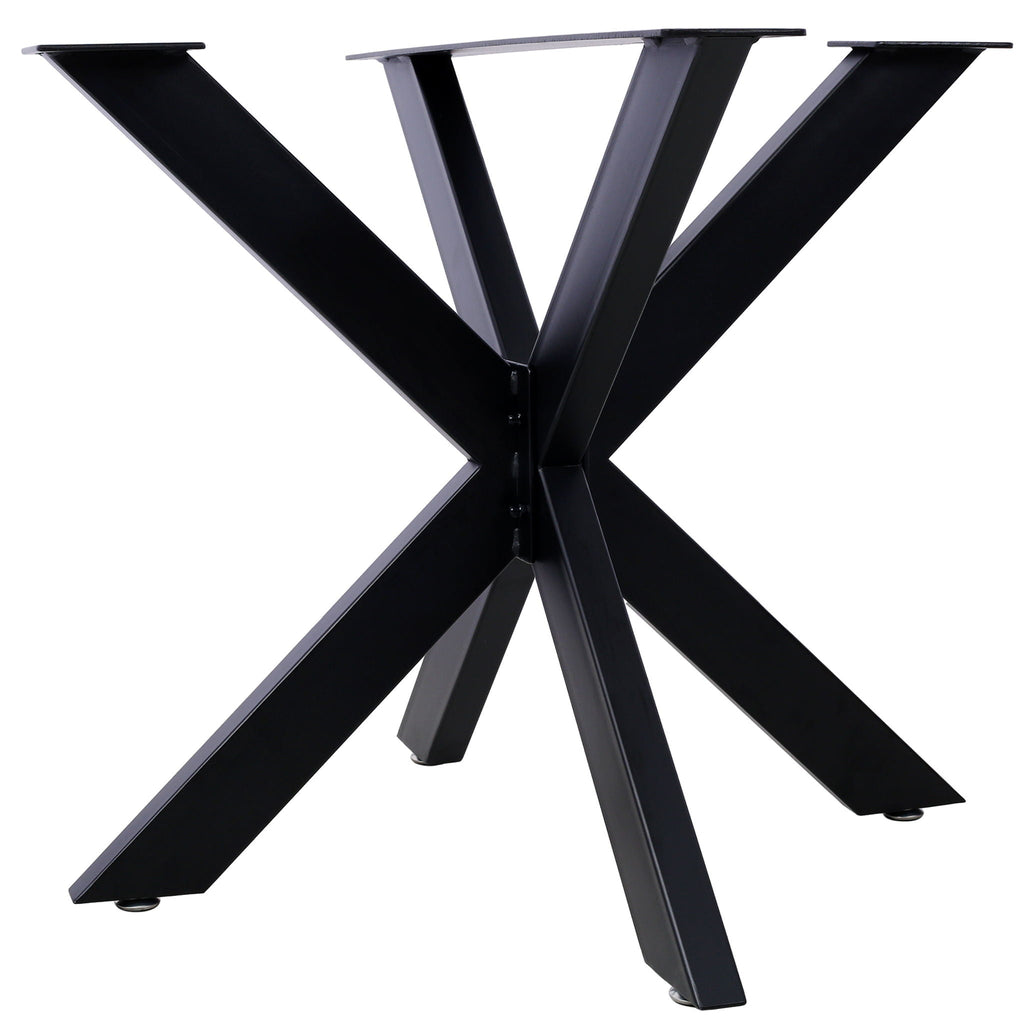 Spider Shaped Steel Table Base with Heavy Duty Construction - Black