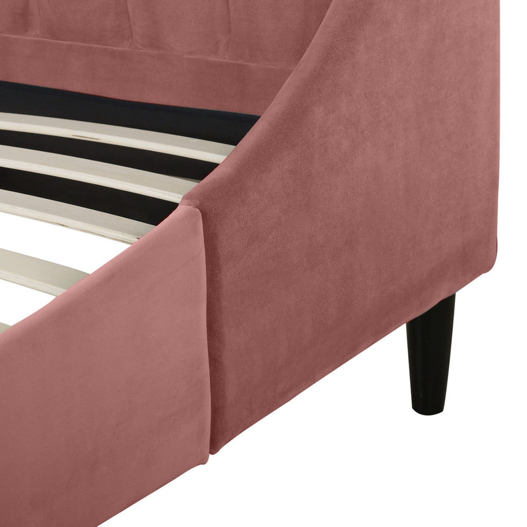 Vertical Tufted Modern Headboard Platform Bed Set with Upholstered Finish - Multiple Colors