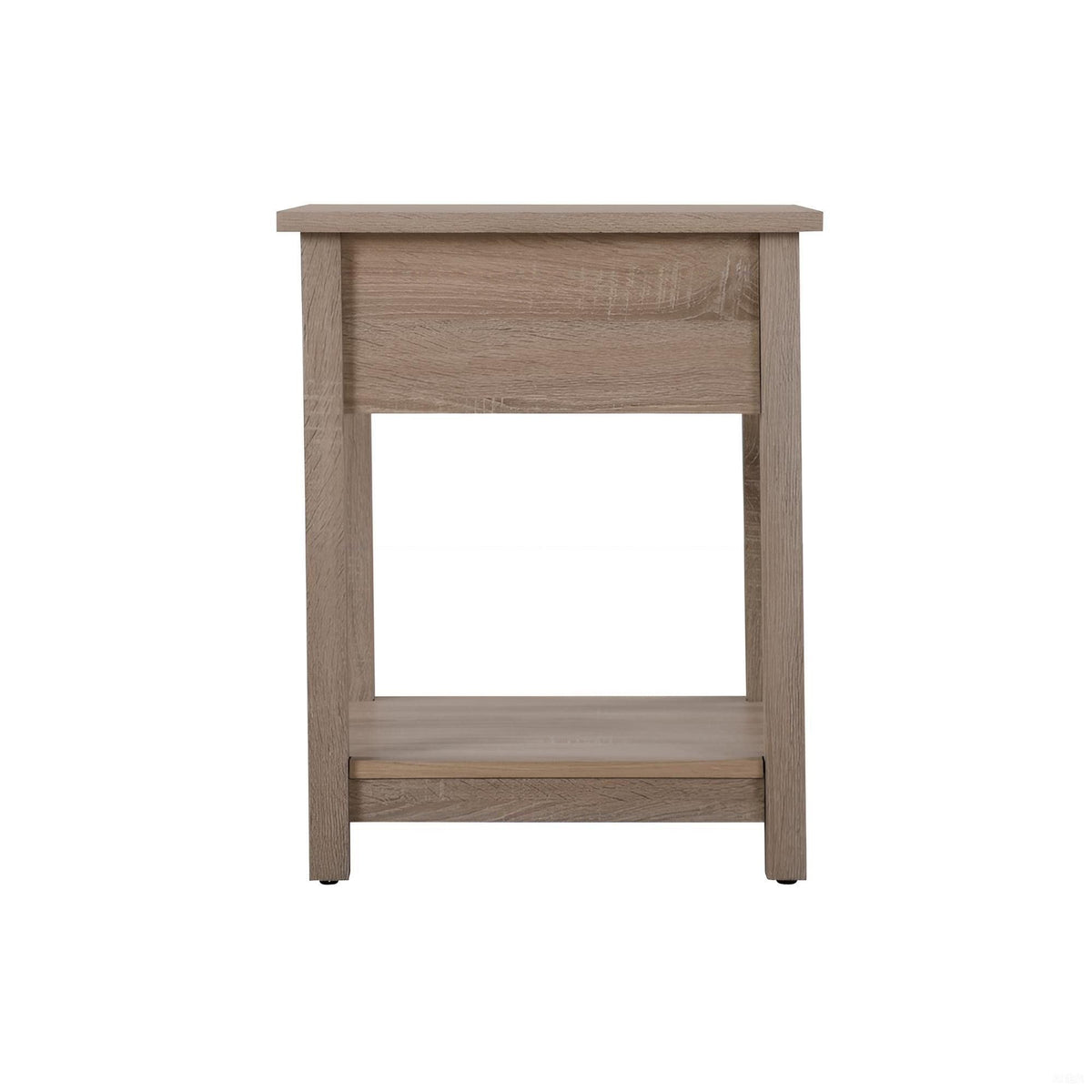Accent Nightstand with Smooth Roller Drawer Glides - Gray, Light Brown, or Dark Brown