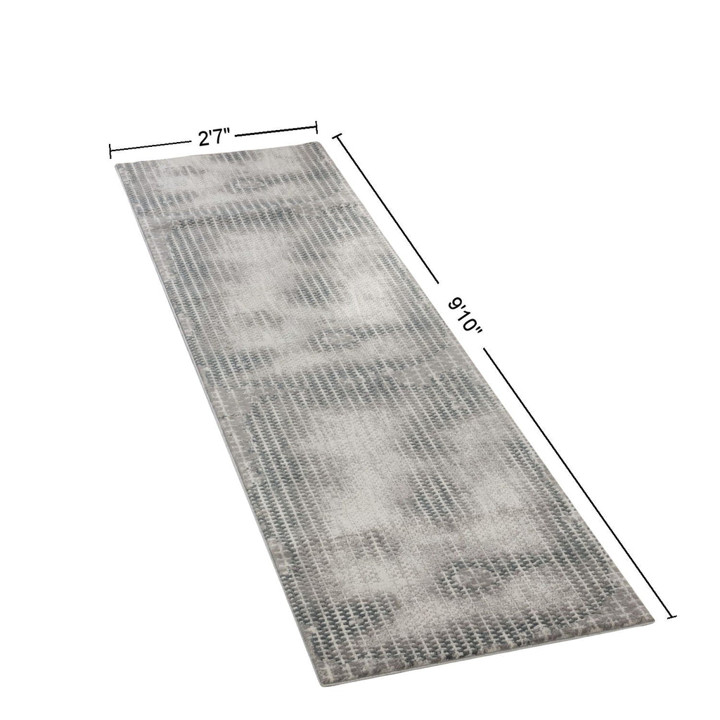 Gray Contemporary Area Rug with 3D Effect - Geometrix