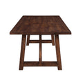 Farmhouse Style Dark Dining Table with Trestle Design - Dark Finish