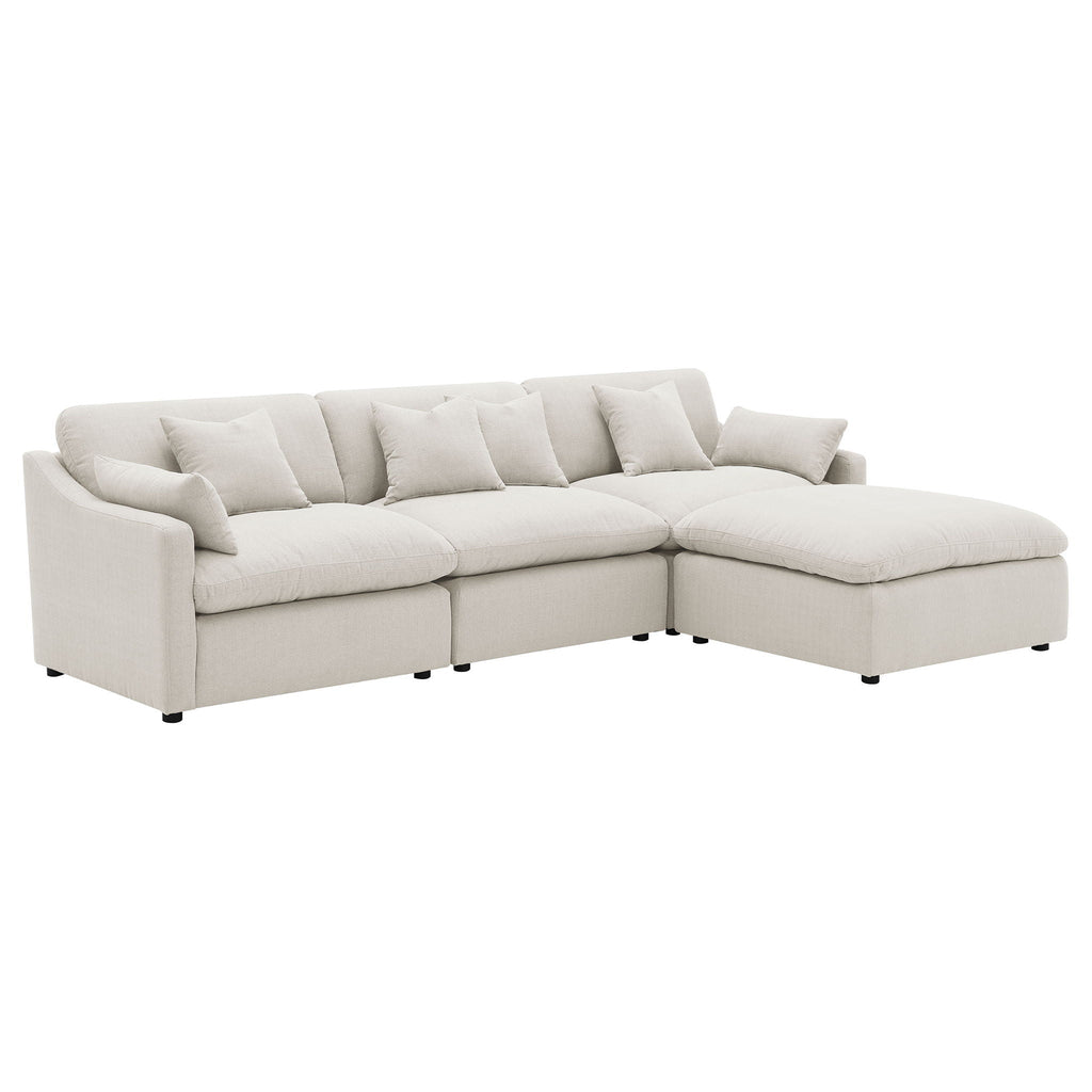Hobson 4-piece Upholstered Modular Sectional Sofa Ivory