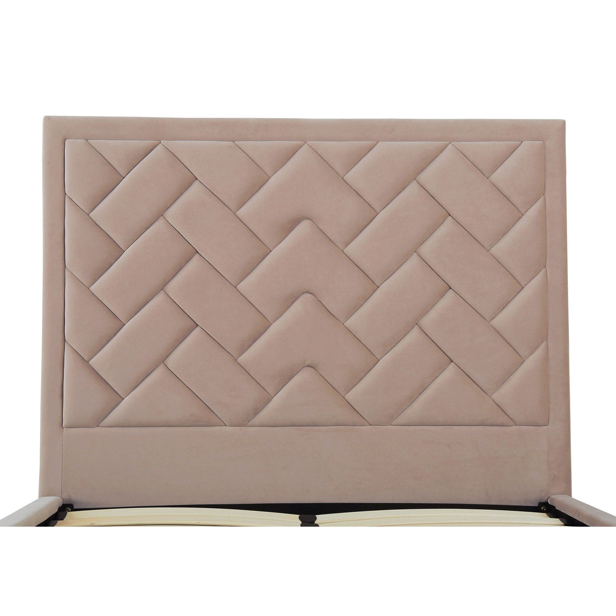 Upholstered Bed with Headboard and Slats - Multiple Colors