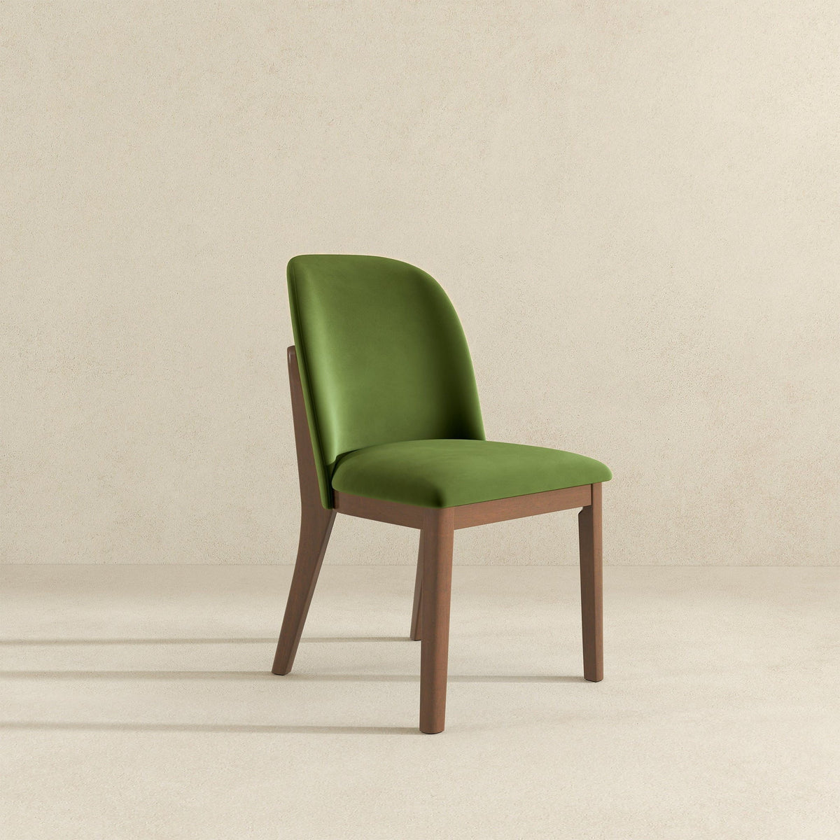 Comfort Dining Chair Set of 2 with Solid Wood Legs - Beige, Orange, Blue, Green