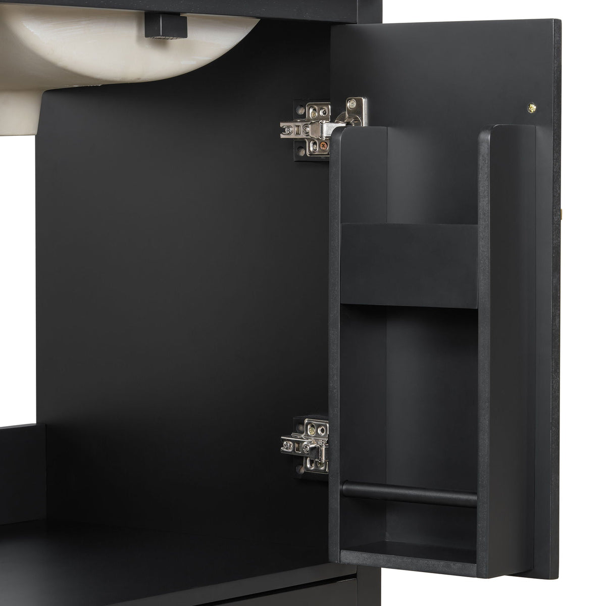 Bathroom Vanity with Sink and Soft Close Doors - White, Black, Green, or Gray