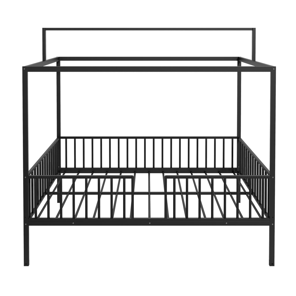 3 In 1 Convertible Montessori Floor Bed with Fenced Support - Full