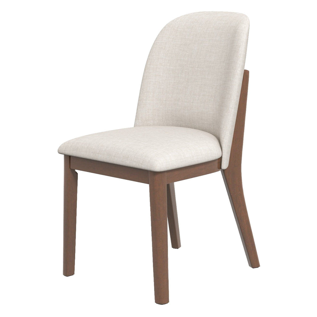 Comfort Dining Chair Set of 2 with Solid Wood Legs - Beige, Orange, Blue, Green