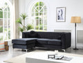 Micro Suede Sofa Chaise with Channel Quilting - Multiple Colors