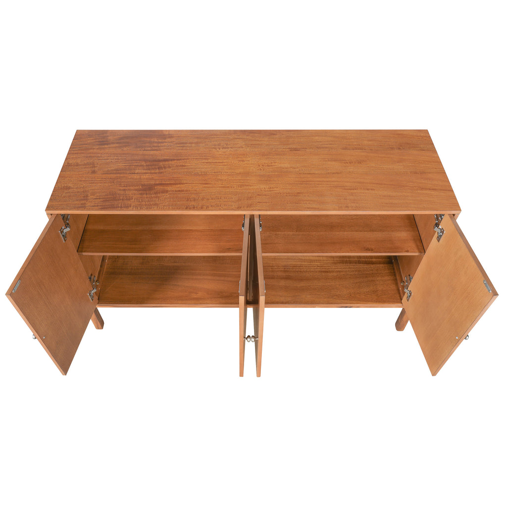 Vintage Sideboard Buffet Cabinet with 4 Doors - Brown or Natural