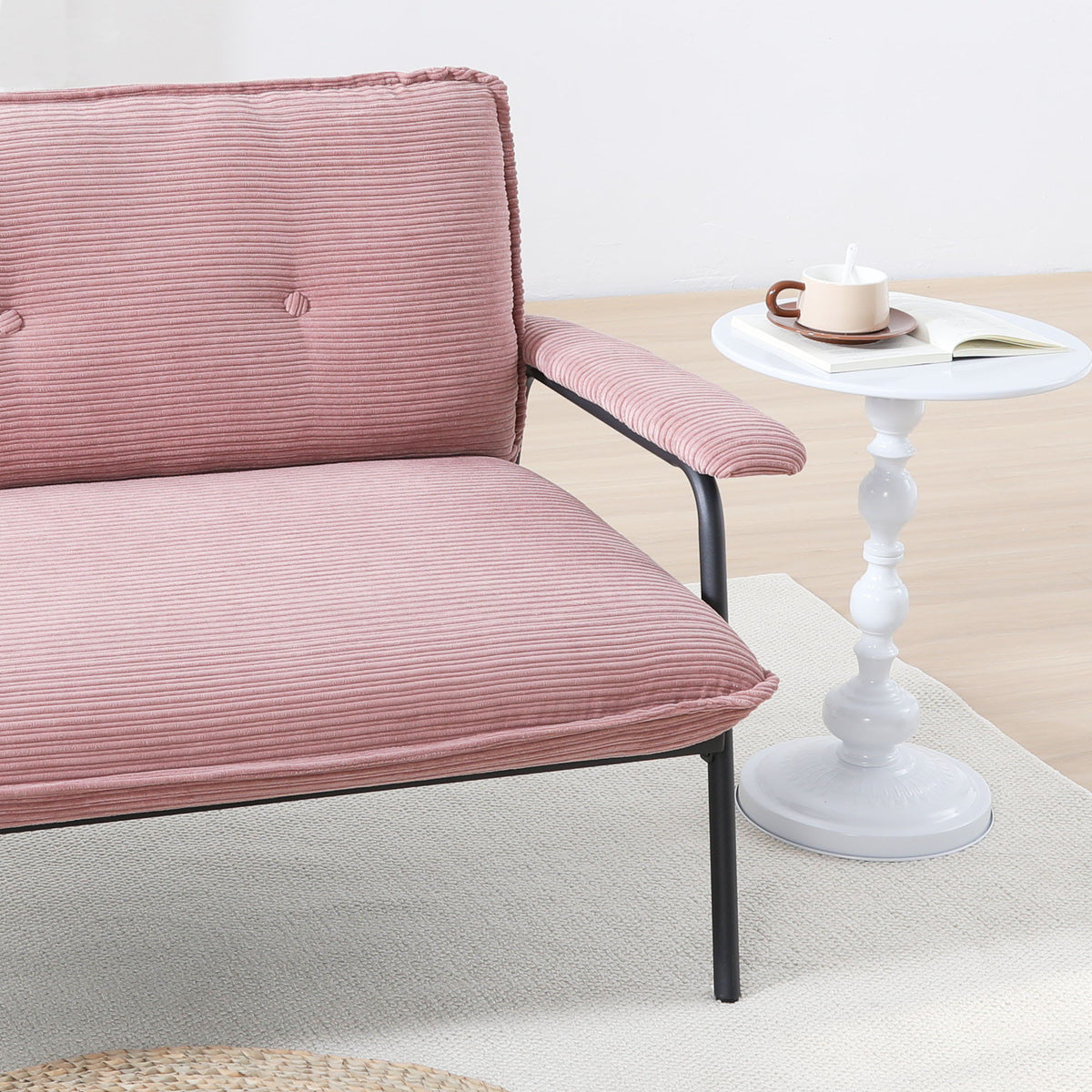 Modern Metal Frame Sofa with Sponge Filling - Beige