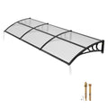 Exterior Front Door Awning with Drainage and ABS Bracket