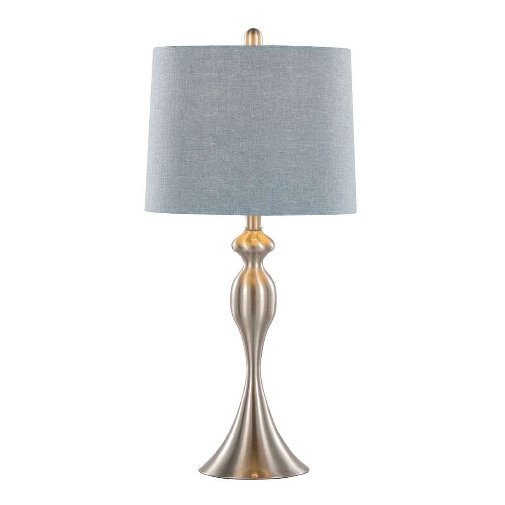 Ashland Contemporary Table Lamp Set with Double-Layer Shade - Multiple Colors