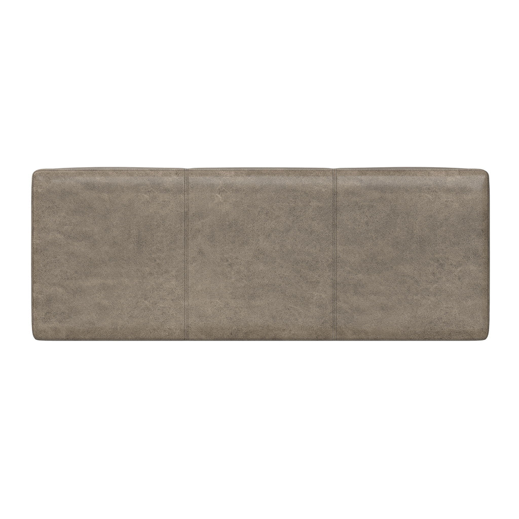 Avalon Contemporary Storage Ottoman Bench with Large Storage - Black, Dark Brown, Dark Gray