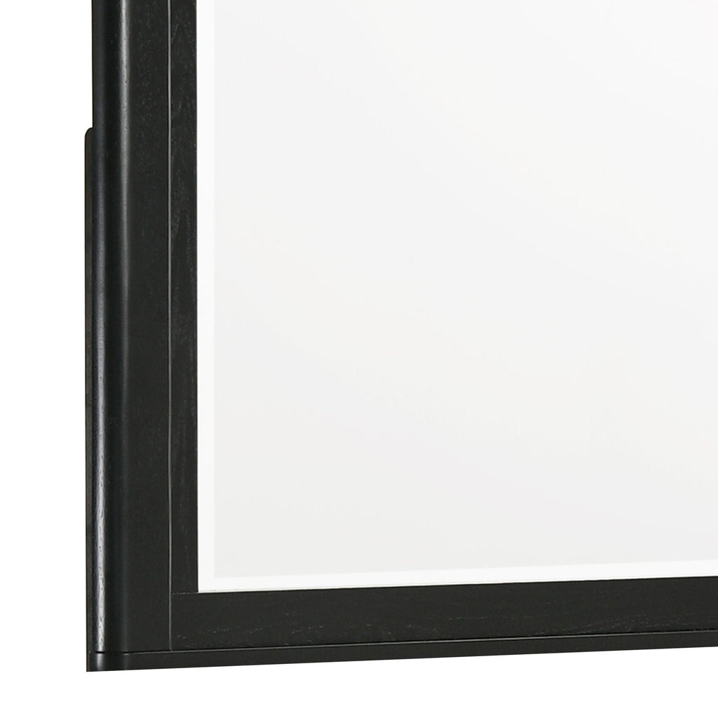 Black Bedroom Mirror with Deep Frame - Opel