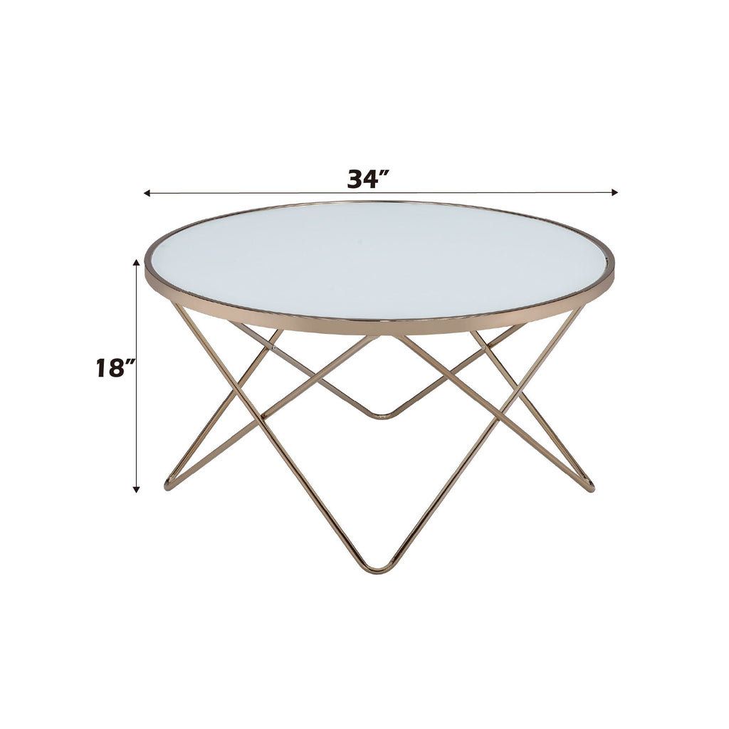 Valora Glass Coffee Table with Smoky Glass Top - Black or White
