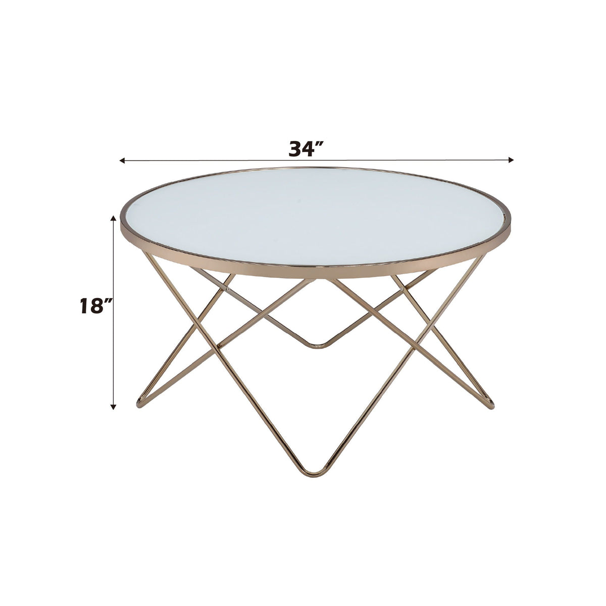 Valora Glass Coffee Table with Smoky Glass Top - Black or White