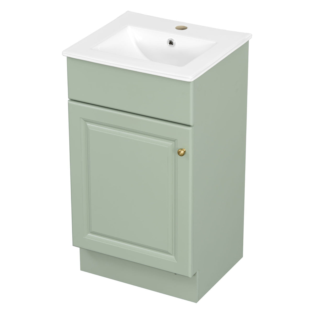 Bathroom Vanity with Sink and Adjustable Shelf - Multiple Colors