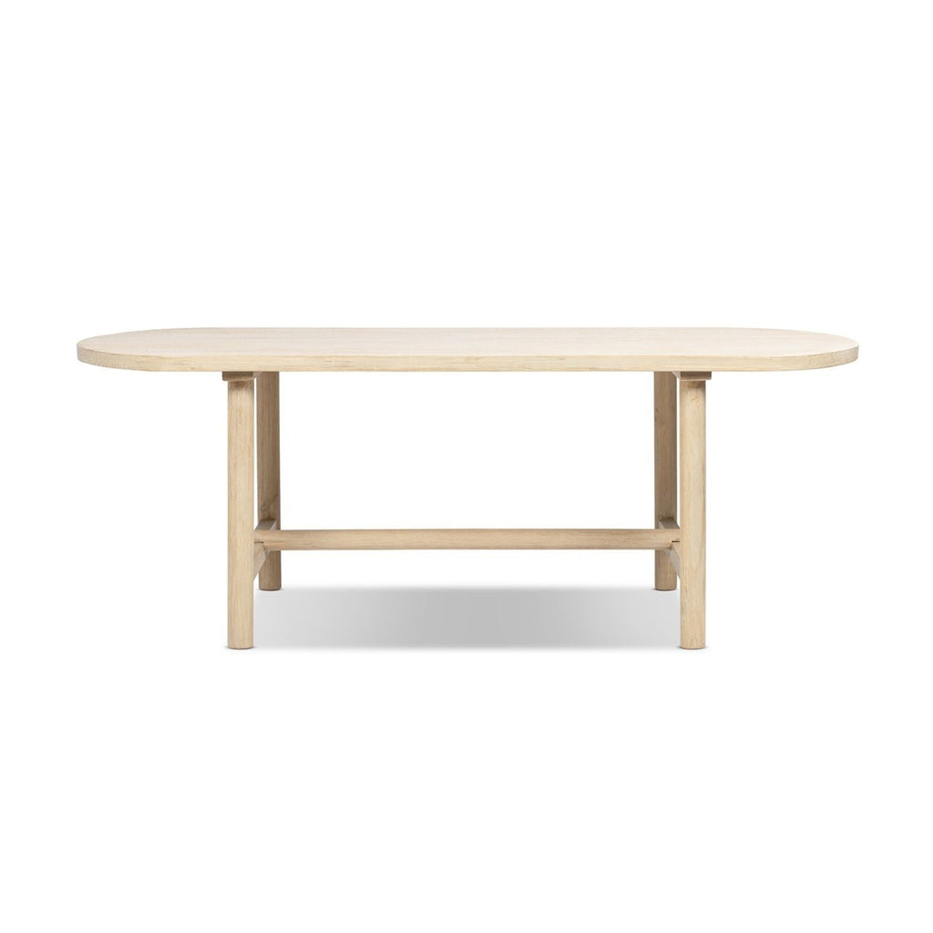 8-Seat Oval Dining Table with Reclaimed Pine - Natural