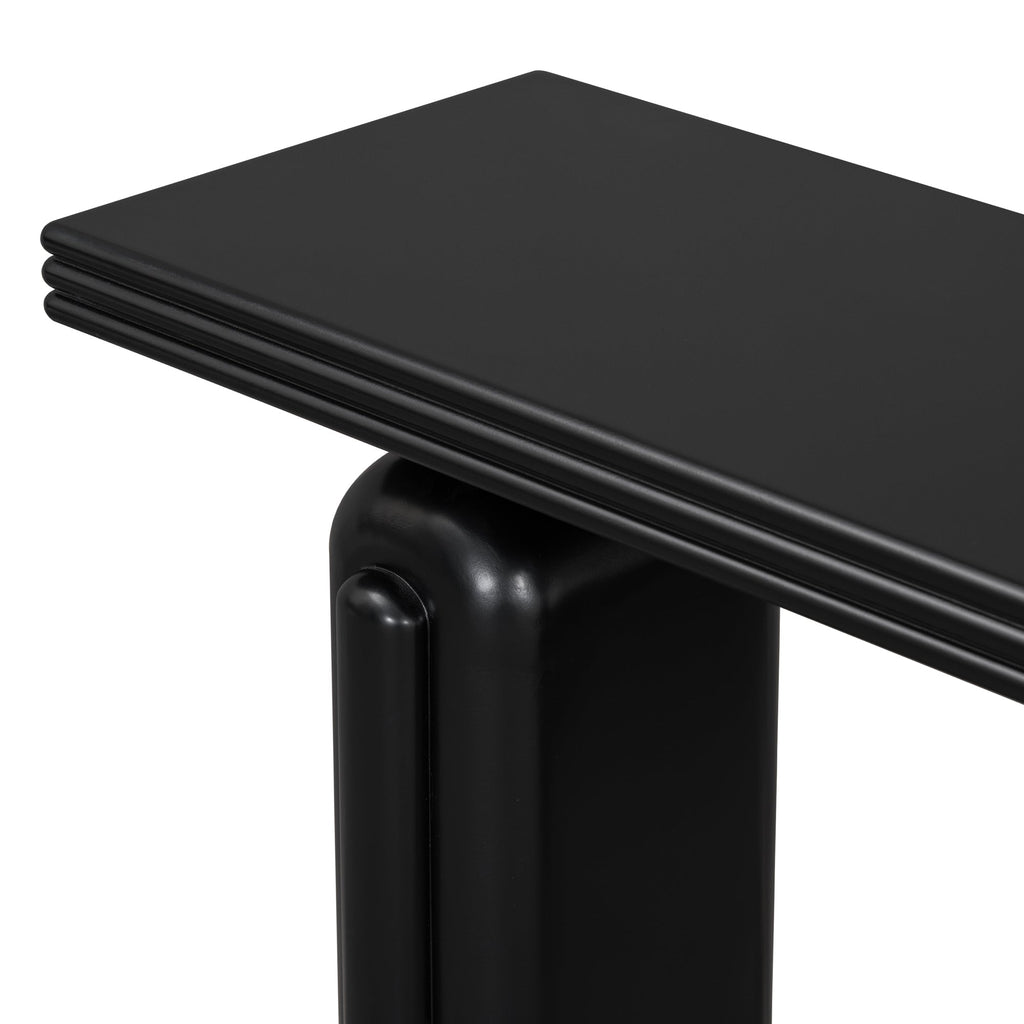 Chic Acacia Veneer Console Table with Elegant Design – Black or Beige