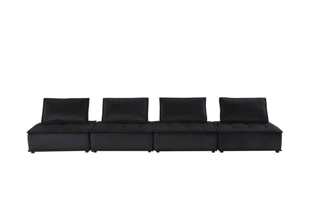 Anna Soft Modular Sectional Sofa with Modern Comfort - Black or Gray