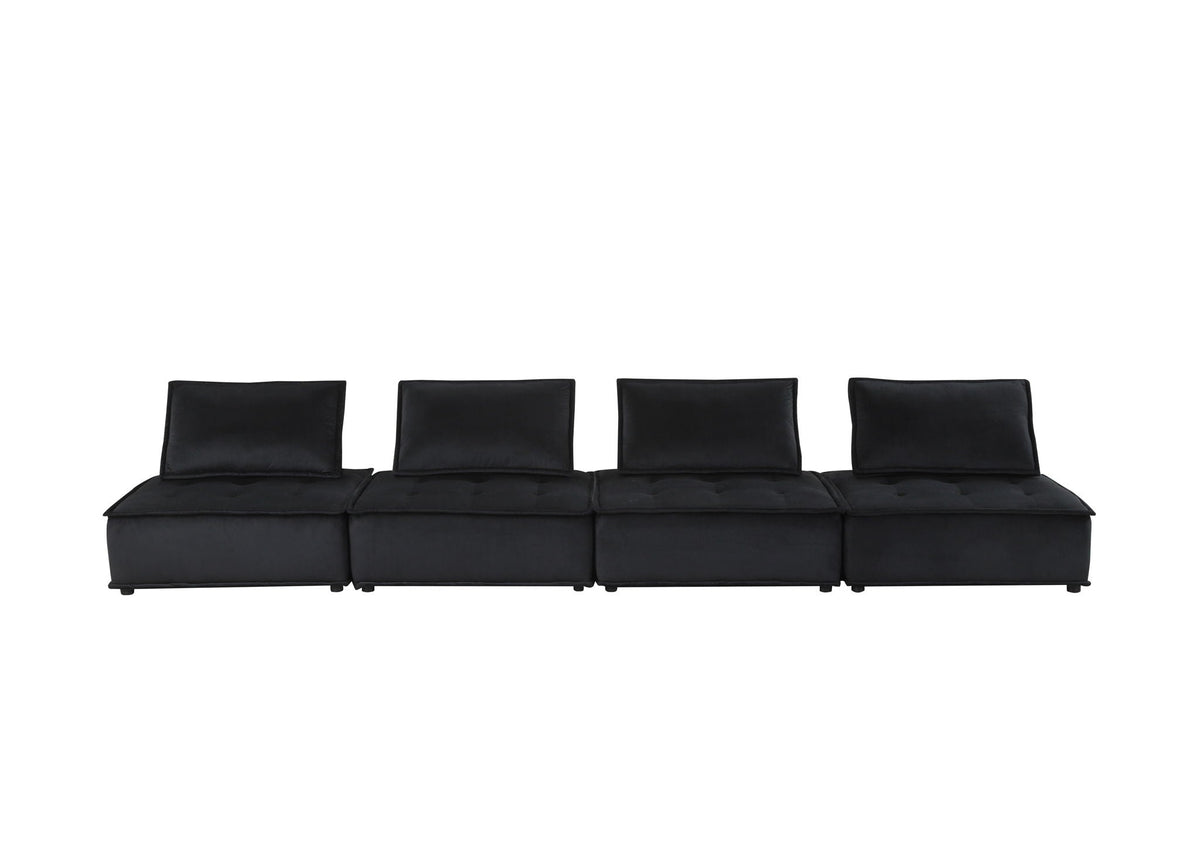 Anna Soft Modular Sectional Sofa with Modern Comfort - Black or Gray