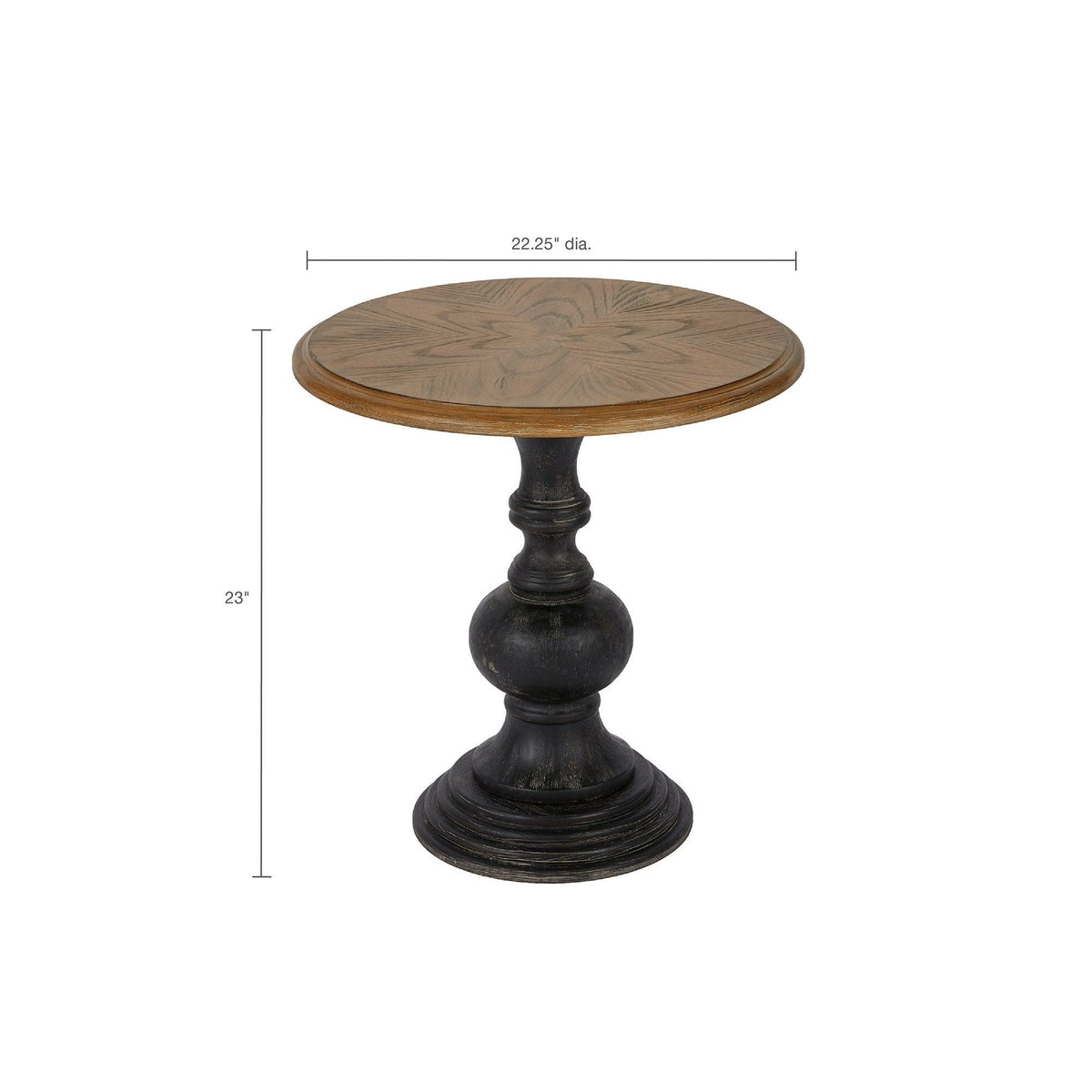 Reclaimed Walnut Accent Table with Ash Veneer Top - Natural