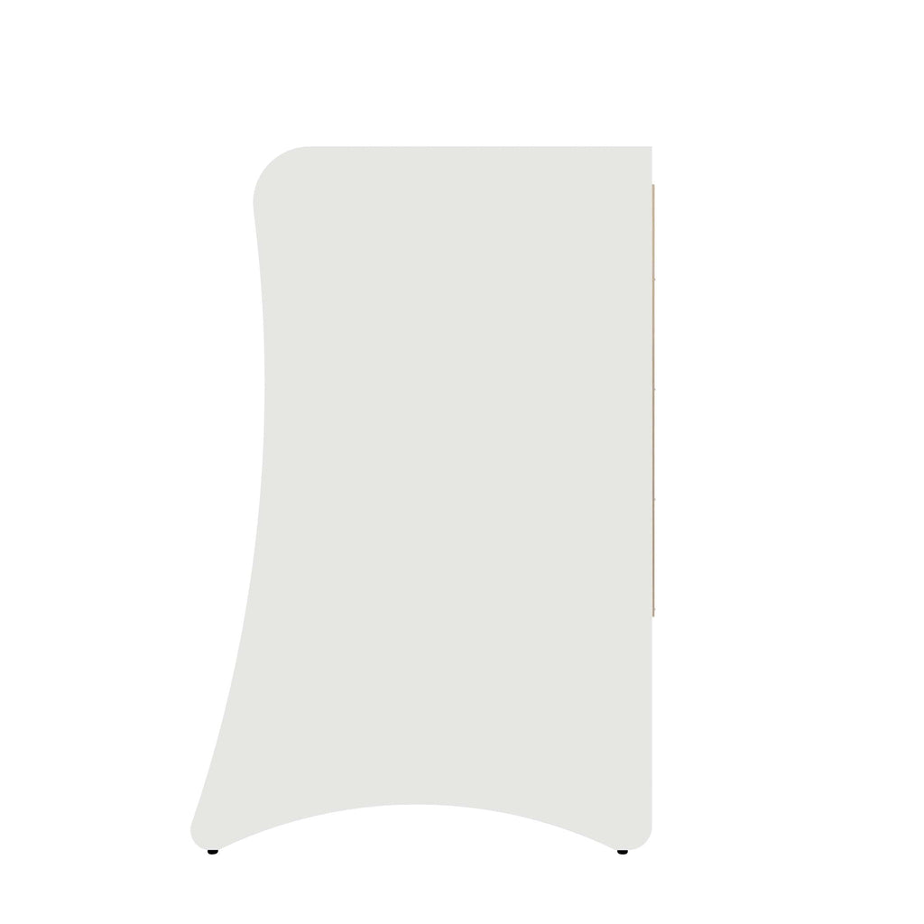 Nightstand with 3 Drawers and Quiet Glide - White or Dark Gray