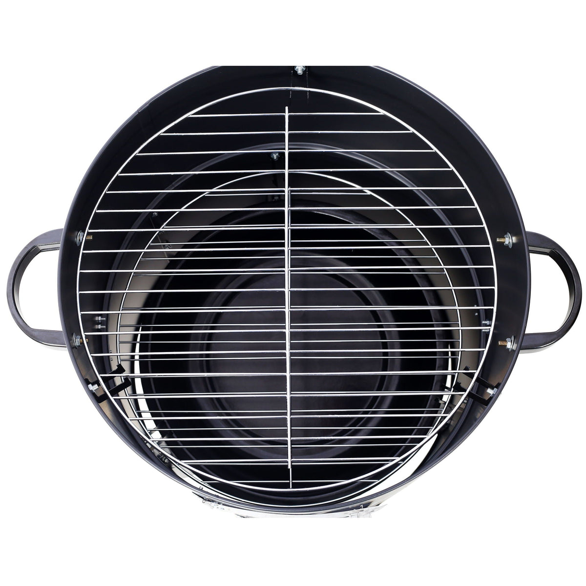 17" Steel Charcoal BBQ Grill with Built-in Thermometer - Black