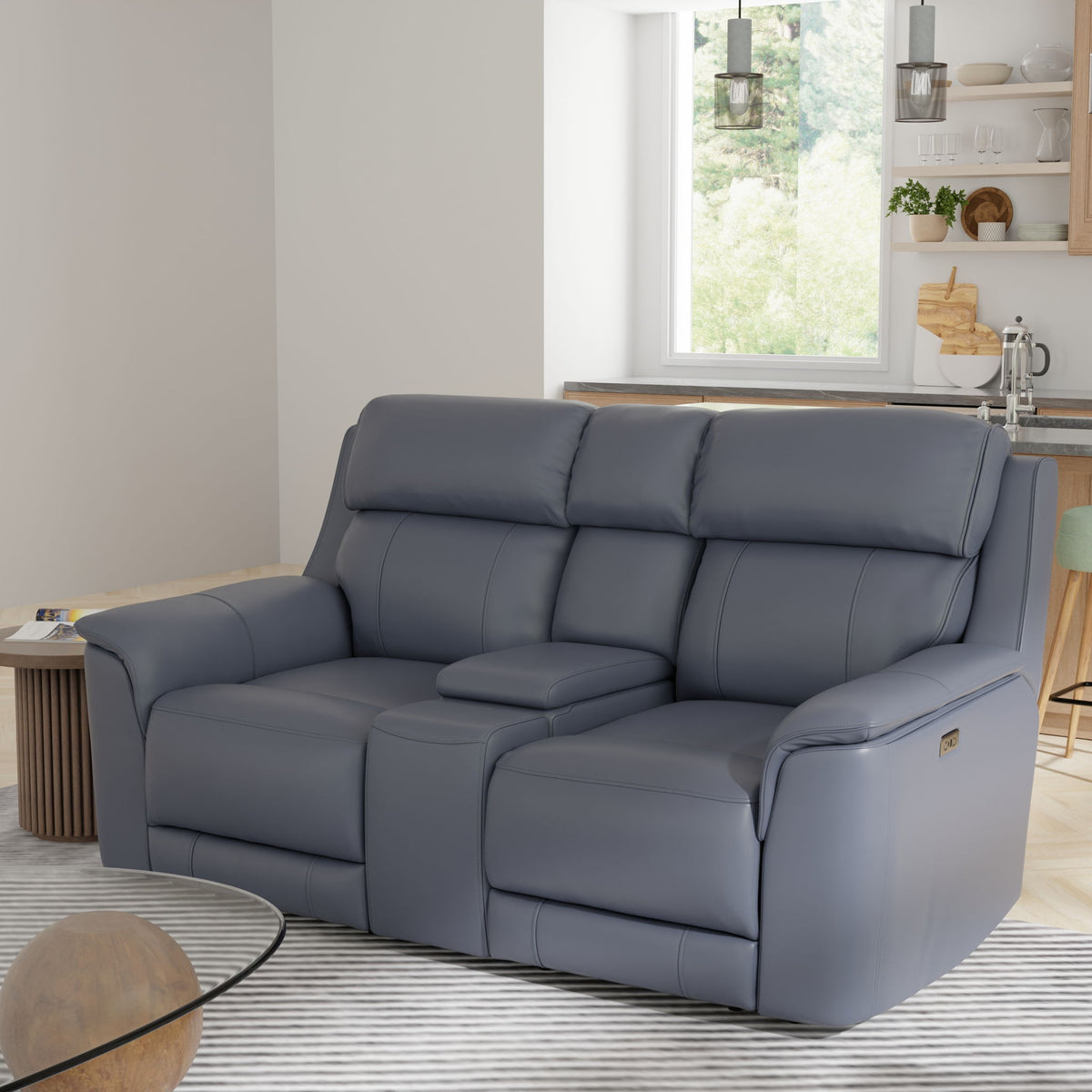 Dual Power Reclining Loveseat with Center Console - Multiple Colors