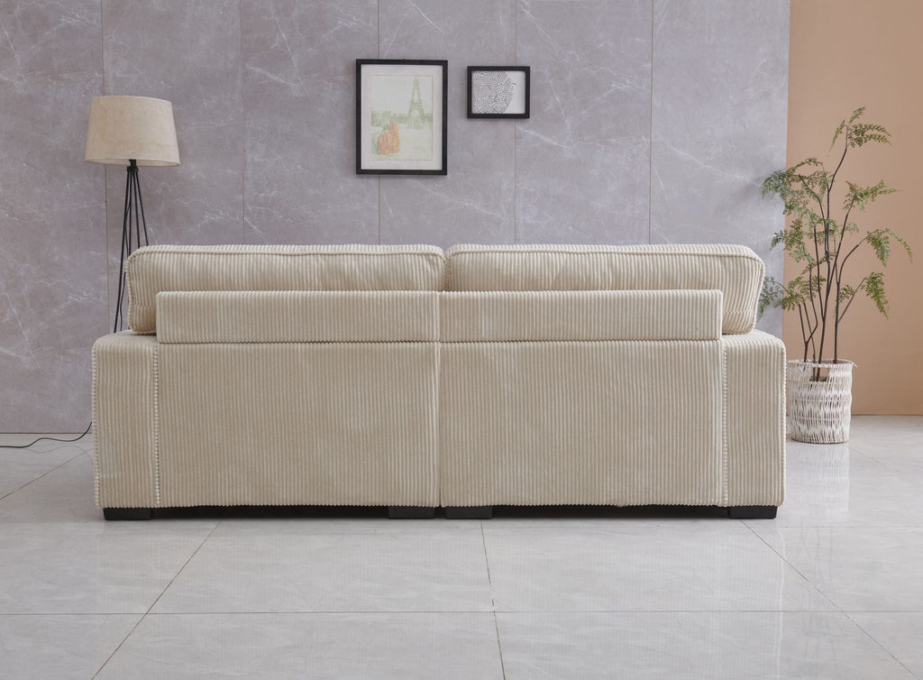 Exceptional Comfort Loveseat with Adjustable Headrests - Beige or Dark Gray