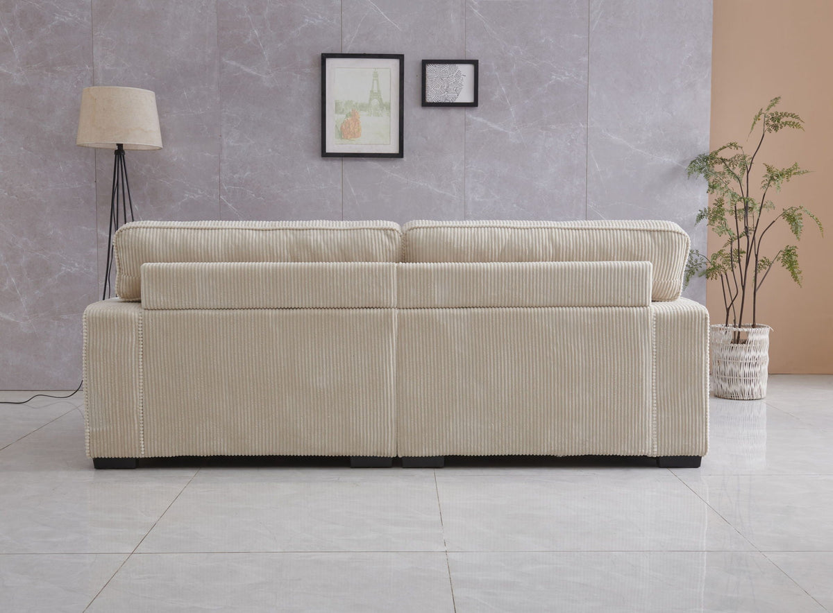 Exceptional Comfort Loveseat with Adjustable Headrests - Beige or Dark Gray