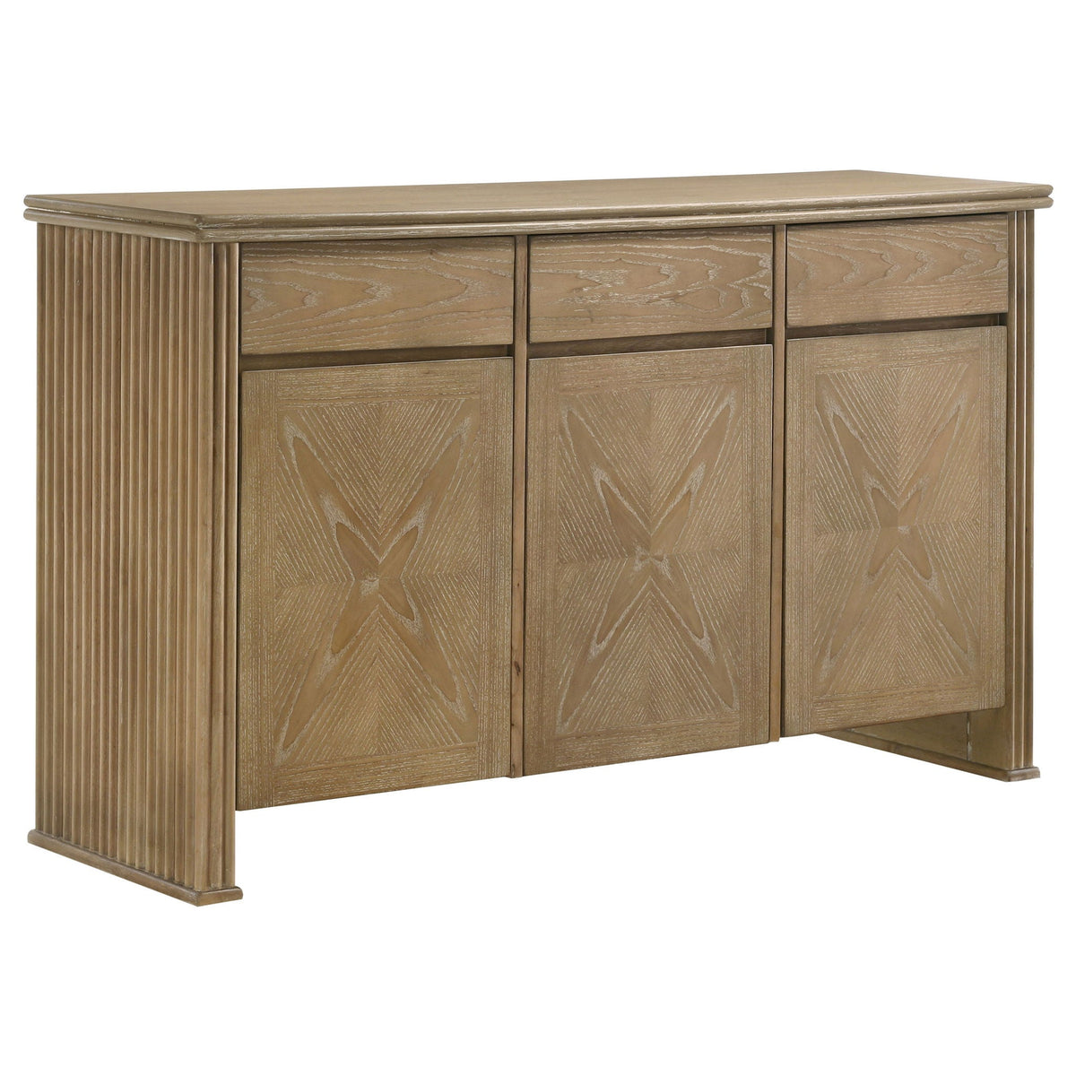 Adina 3-door 59-inch Sideboard Server Distressed Light Brown