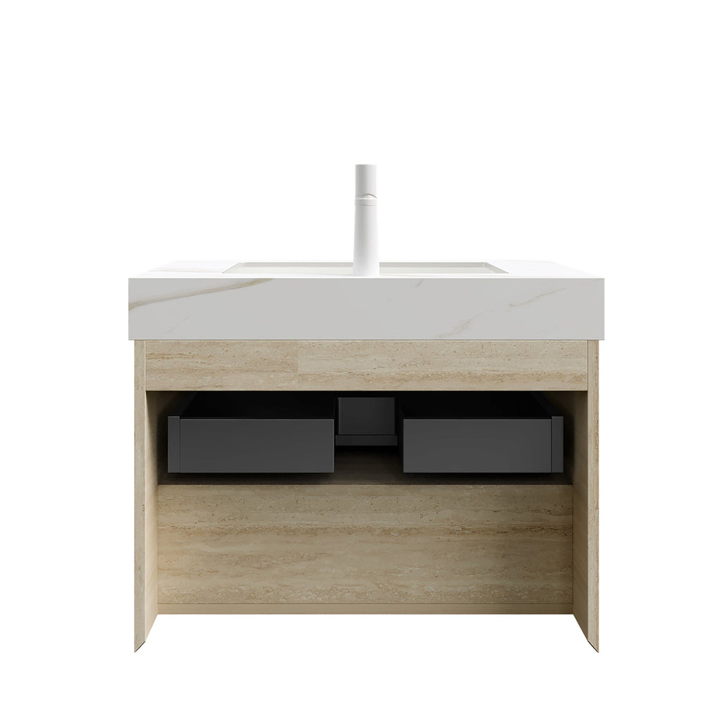 Frigga 30" Bathroom Vanity & Sink with Storage Cabinet - Oak