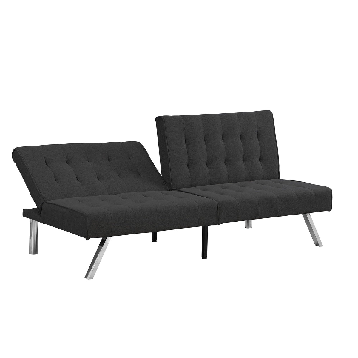 Modern Sofa Bed with Wood Frame and Stainless Legs - Multiple Colors