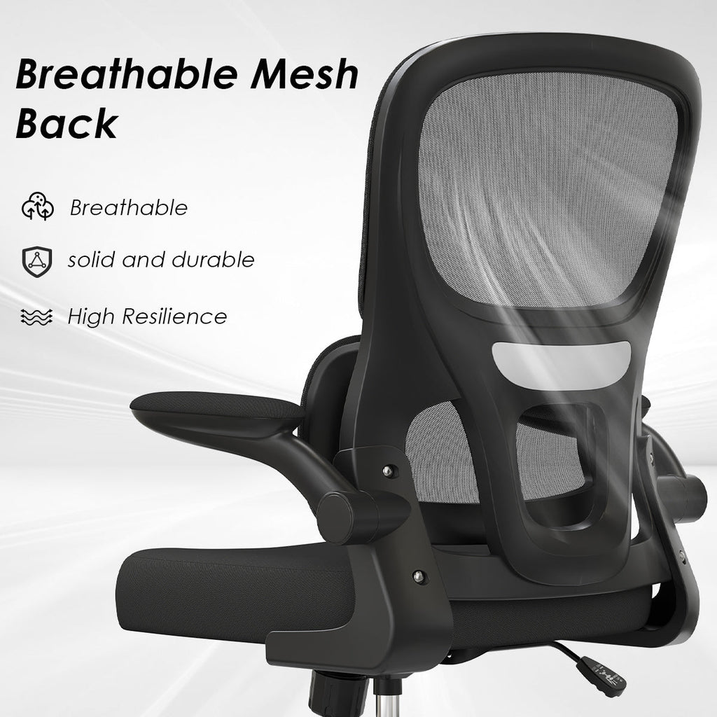 Ergonomic Mesh Office Chair with Lumbar Support - Black